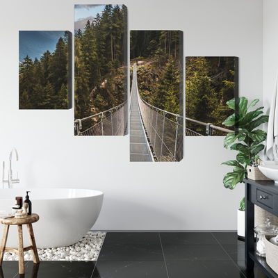 Ljuddämpande tavla - Suspension bridge in a 3d