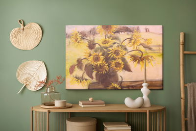 Ljuddämpande tavla - Sunflowers in a vase as