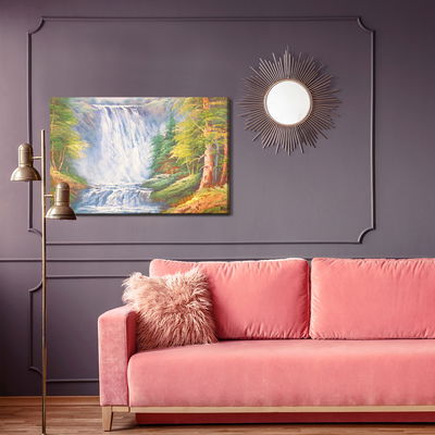 Ljuddämpande tavla - A waterfall in the mountains