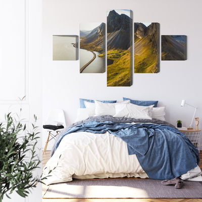 Ljuddämpande tavla - 3d aerial view of icelandic