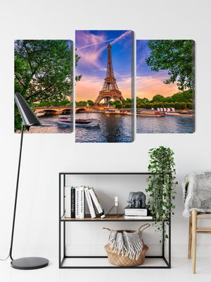 Ljuddämpande tavla - Eiffel tower and seine river