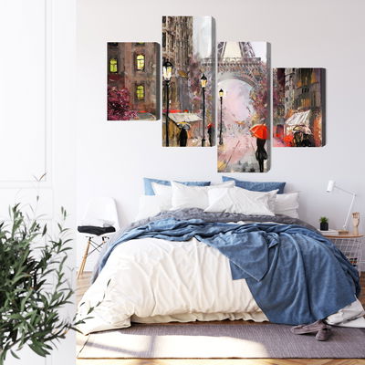 Ljuddämpande tavla - View of the street of Paris