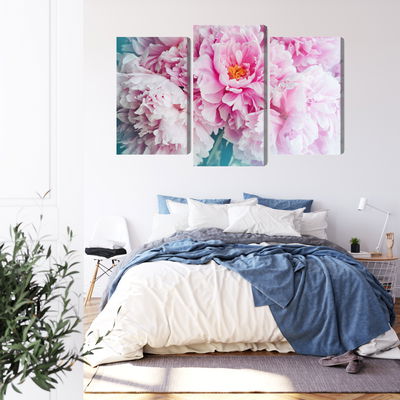 Ljuddämpande tavla - 3d peony bouquet