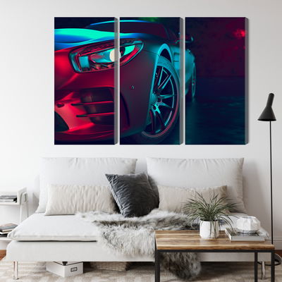 Ljuddämpande tavla - Front of a 3d sports car