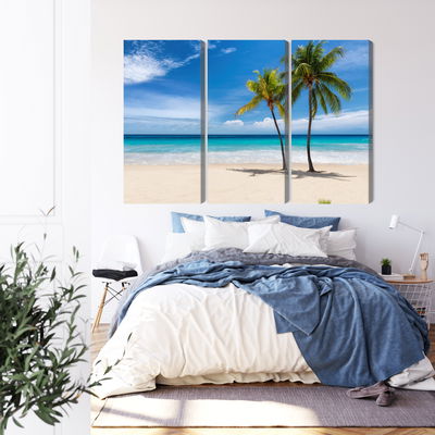 Ljuddämpande tavla - Caribbean beach 3d