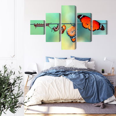 Ljuddämpande tavla - Colorful caterpillars