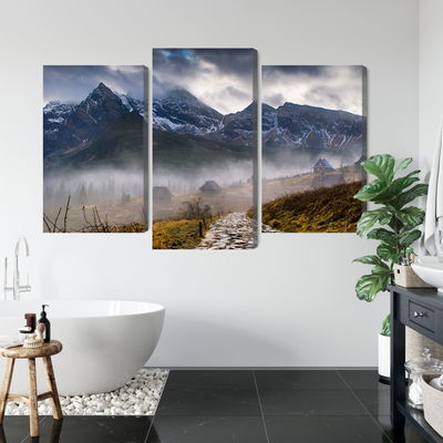 Ljuddämpande tavla - Misty landscape with hala