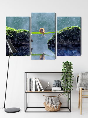 Ljuddämpande tavla - Snail in the rain