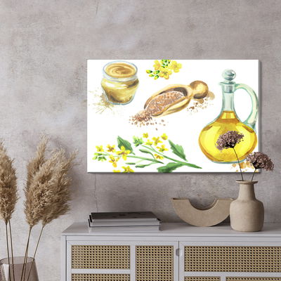 Ljuddämpande tavla - Spices and flowers painted