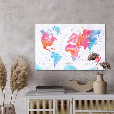 Ljuddämpande tavla - World map