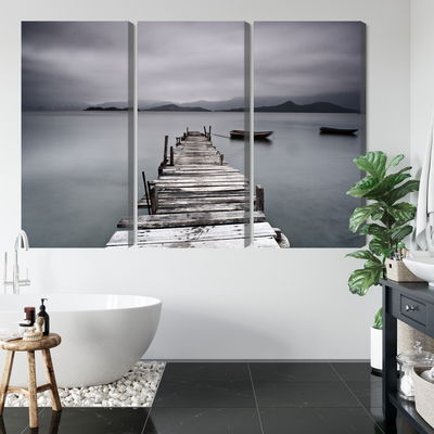 Ljuddämpande tavla - Misty lake