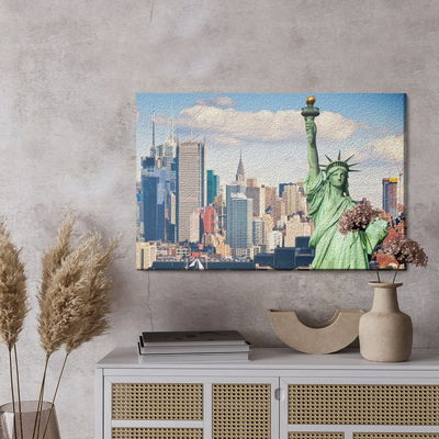 Ljuddämpande tavla - The statue of liberty in new