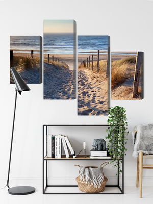 Ljuddämpande tavla - North sea beach 3d