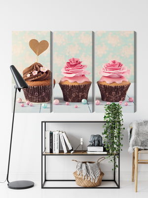 Ljuddämpande tavla - Cupcakes with cream