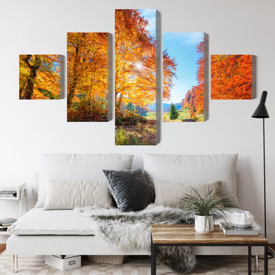 Ljuddämpande tavla - Colorful autumn trees