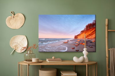 Ljuddämpande tavla - Cliffs on the polish beach