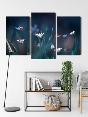 Ljuddämpande tavla - Ladybugs and wildflowers