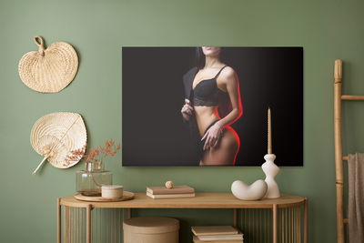 Ljuddämpande tavla - Alluring woman in lingerie
