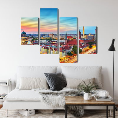 Ljuddämpande tavla - Colorful sky and berlin