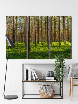 Ljuddämpande tavla - 3d pine forest