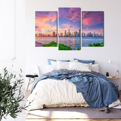 Ljuddämpande tavla - Panorama of miami during