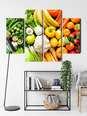 Ljuddämpande tavla - Fruits and vegetables