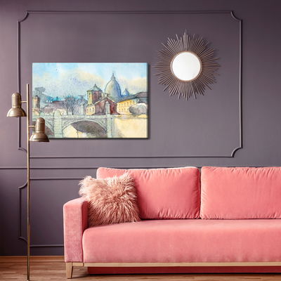 Ljuddämpande tavla - Bridge in Rome