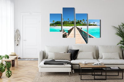 Ljuddämpande tavla - 3d pier in the maldives