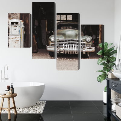 Ljuddämpande tavla - Old car in vintage style