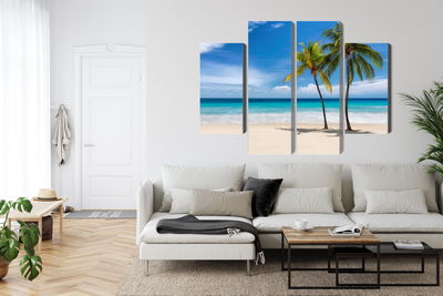 Ljuddämpande tavla - Caribbean beach 3d