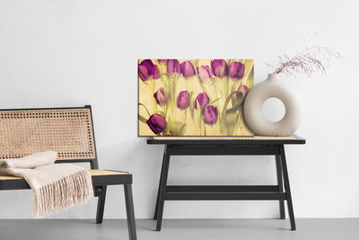 Ljuddämpande tavla - Retro style tulips