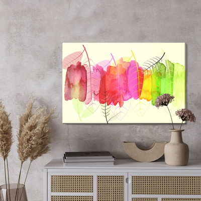 Ljuddämpande tavla - Watercolor leaves with fall