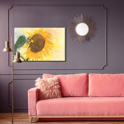 Ljuddämpande tavla - Watercolor sunflower flower