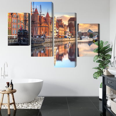 Ljuddämpande tavla - Gdansk motlawa at sunrise