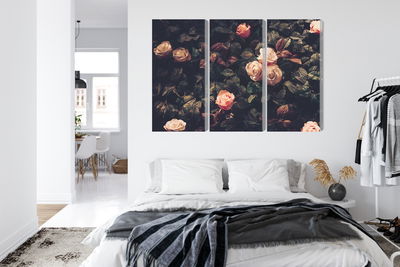 Ljuddämpande tavla - Pastel roses in vintage style