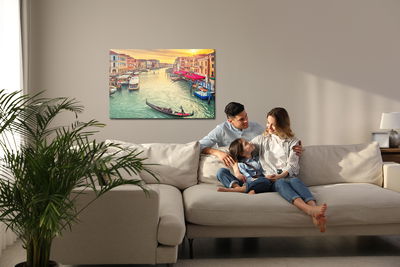 Ljuddämpande tavla - Boats in venice