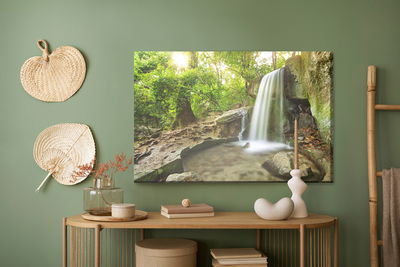 Ljuddämpande tavla - Waterfall in the 3d forest