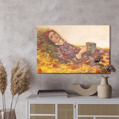 Ljuddämpande tavla - A woman among the poppies