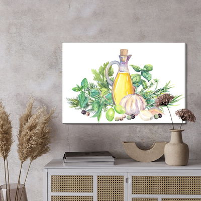 Ljuddämpande tavla - Oil with herbs and spices