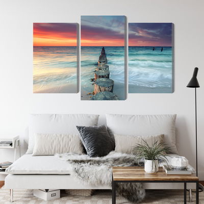 Ljuddämpande tavla - Beautiful sunset over