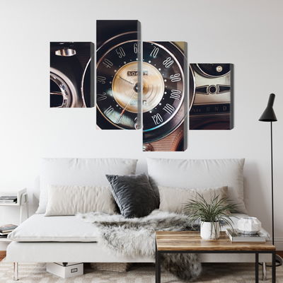 Ljuddämpande tavla - The dashboard in an old car