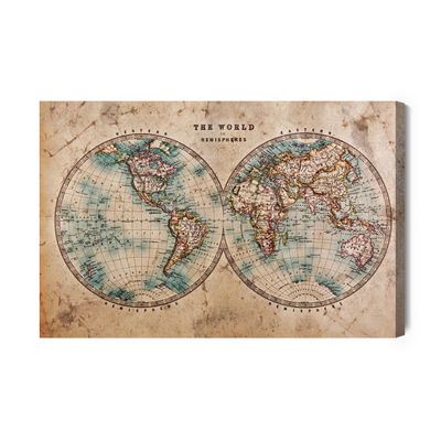 Ljuddämpande tavla - Old world map in retro style