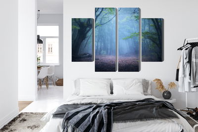 Ljuddämpande tavla - Hazy 3d forest landscape