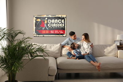 Ljuddämpande tavla - Retro dance school