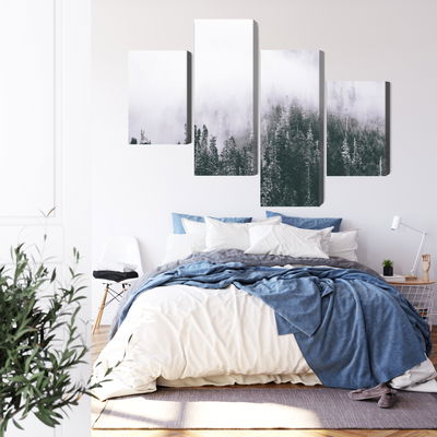 Ljuddämpande tavla - A forest shrouded in fog