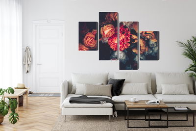 Ljuddämpande tavla - Colorful flowers for vintage