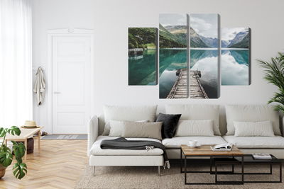 Ljuddämpande tavla - View of the lovatnet lake