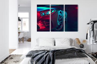 Ljuddämpande tavla - Front of a 3d sports car