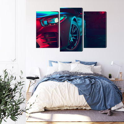 Ljuddämpande tavla - Front of a 3d sports car