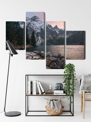 Ljuddämpande tavla - Lake and forest